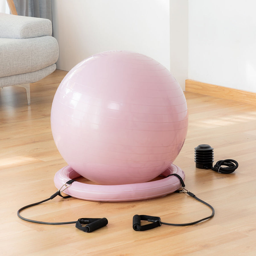 Yogaboll med stabilitetsring och motståndsband Ashtanball InnovaGoods